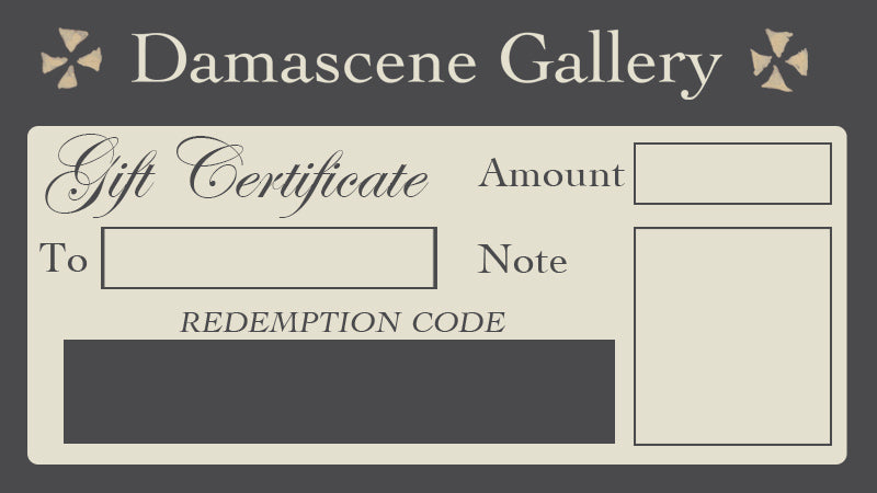 Damascene Gallery Gift Card - Cards